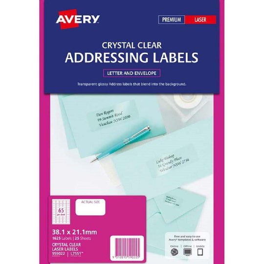 Avery Addressing Labels L7551 25 Sheets Laser