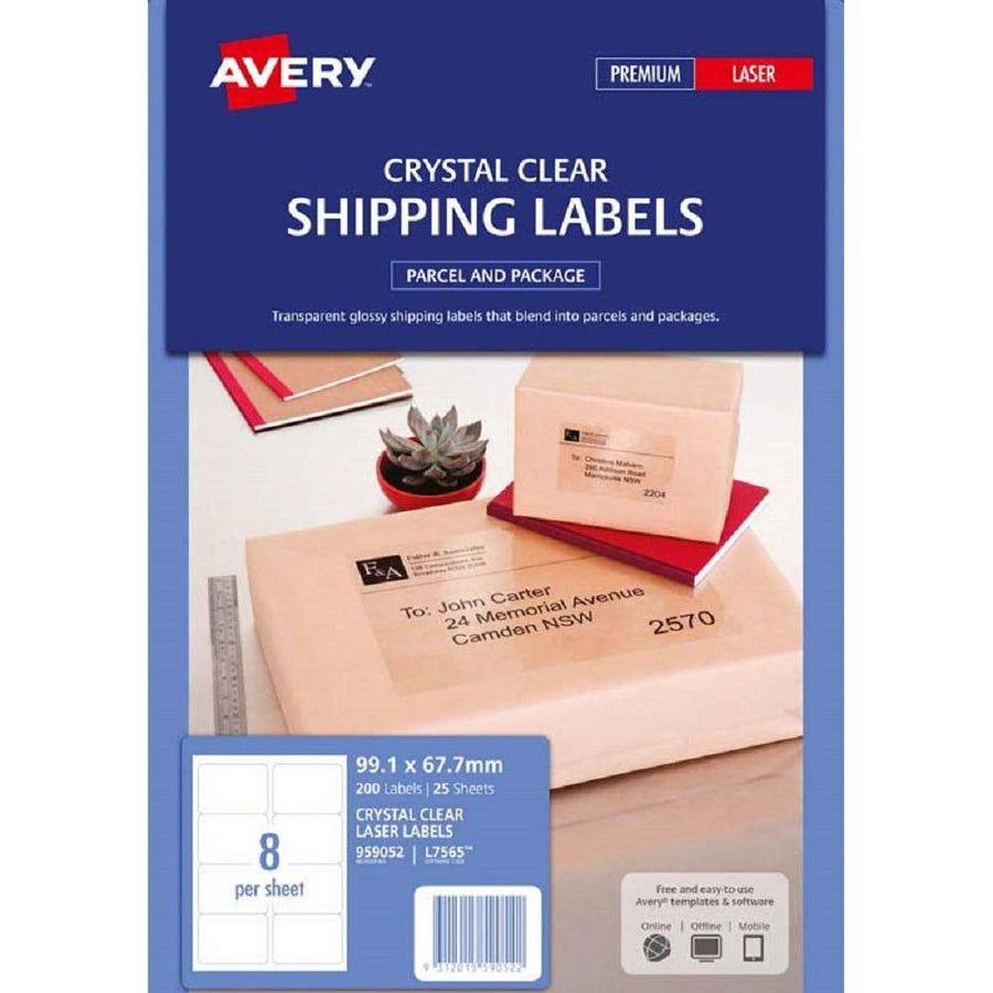 Avery Shipping Labels L7565 25 Sheets Laser