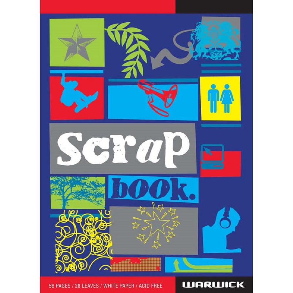Warwick Scrapbook Super 28 Leaf Blank Pages 3 Assorted