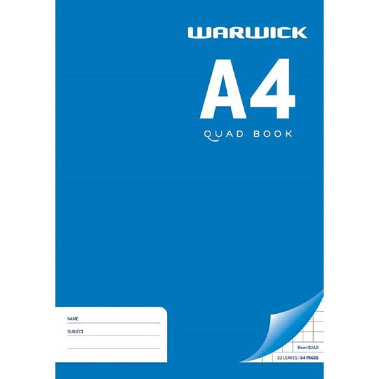 Warwick A4 Quad Book 32 Leaf