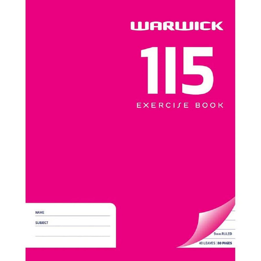Warwick 1I5 Exercise Book Ruled 40 Leaves