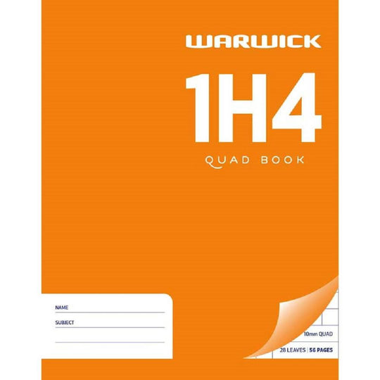 Warwick 1H4 Quad Book 28 Leaves 10mm 230x180mm