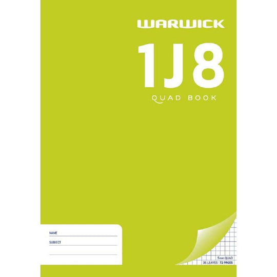 Warwick 1J8 Quad Book 36 Leaves 5mm