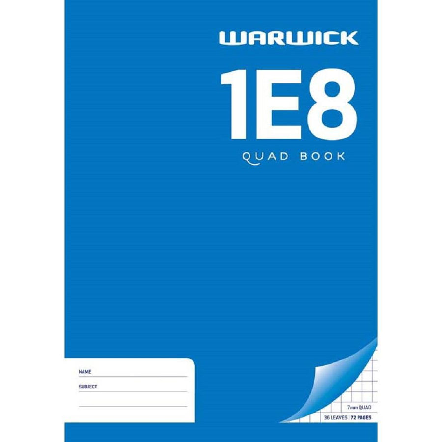 Warwick 1E8 Quad Book 36 Leaves 7mm