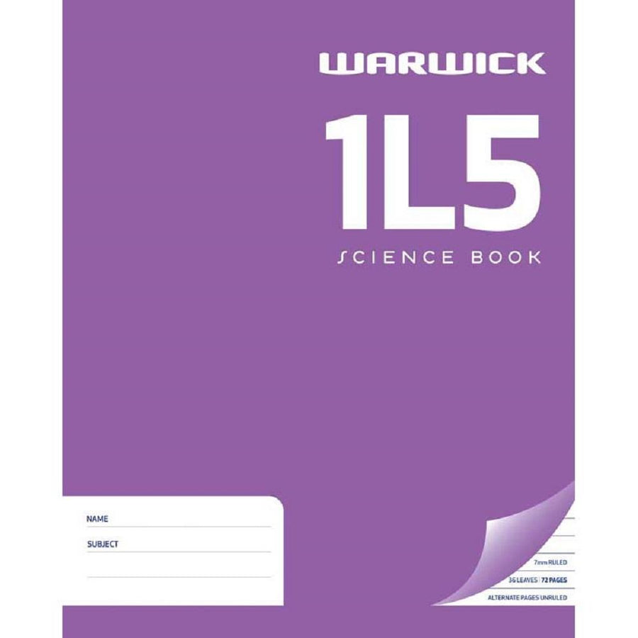 Warwick 1L5 Science Book 36 Leaves 255x205mm