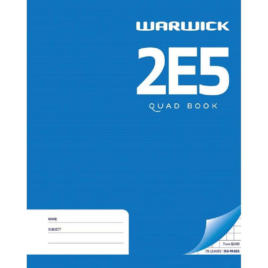 Warwick 2E5 Quad Book 78 Leaves 7mm 255x205mm