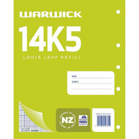 Warwick 14K5 Loose Leaf Refill 30 Leaves 2mm Quad 255x205mm