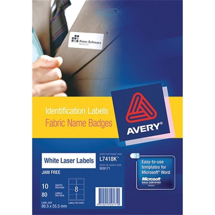 Avery Identification Labels Fabric Names Badges