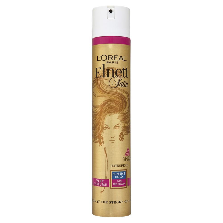 L'Oreal Paris Elnett Satin Hairspray Very Volume Supreme Hold with Pro-Keratin 400mL