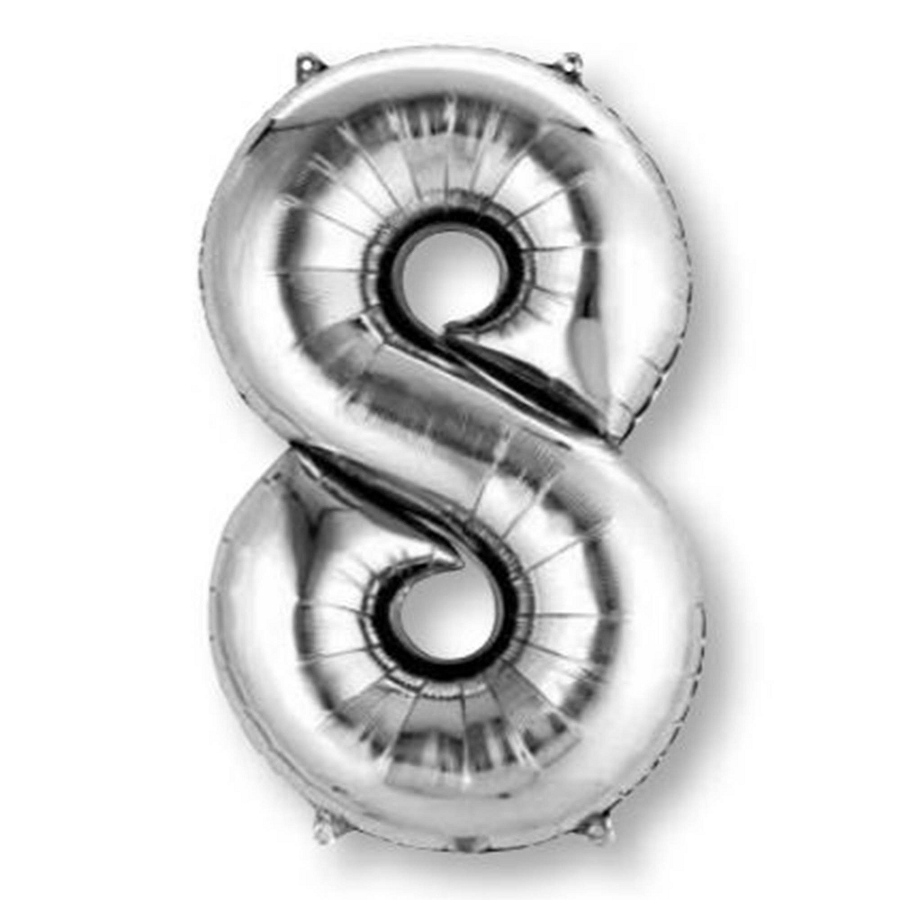 SuperShape Silver Numeral 8.