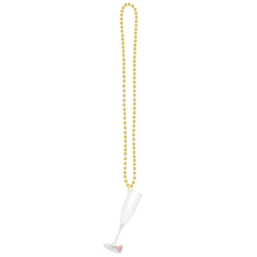 Bachelorette Champagne Glass Necklace