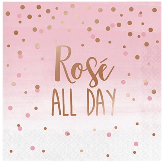 Rose All Day Lunch Napkins Rose All Day Rose Gold Foil