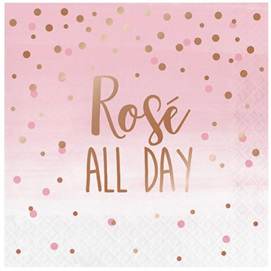 Rose All Day Lunch Napkins Rose All Day Rose Gold Foil