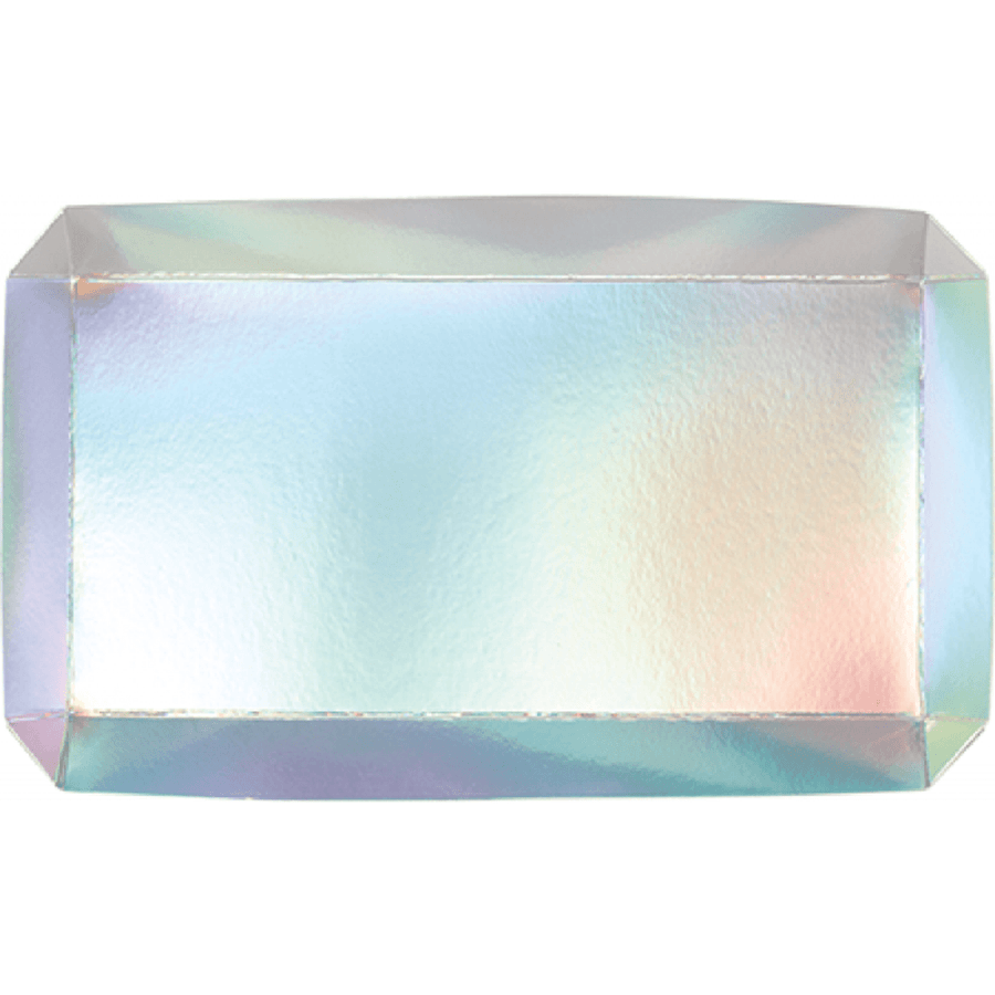 Shimmering Party Iridescent Cardboard Trays
