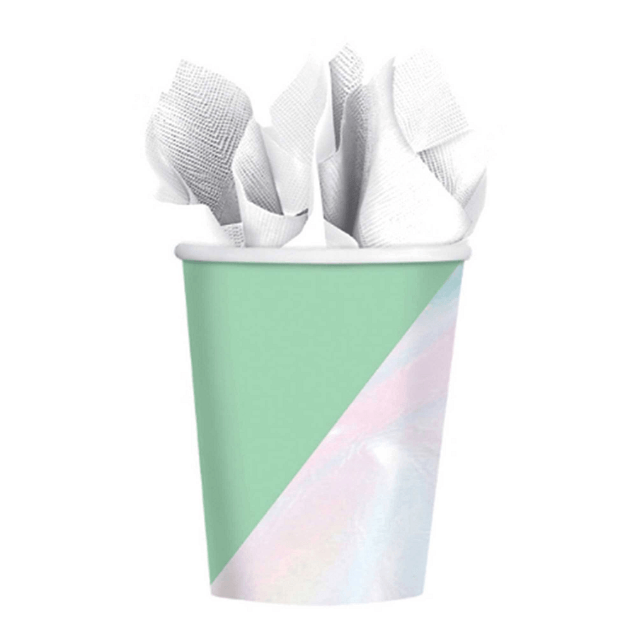 Shimmering Party Iridescent 266mL Paper Cups