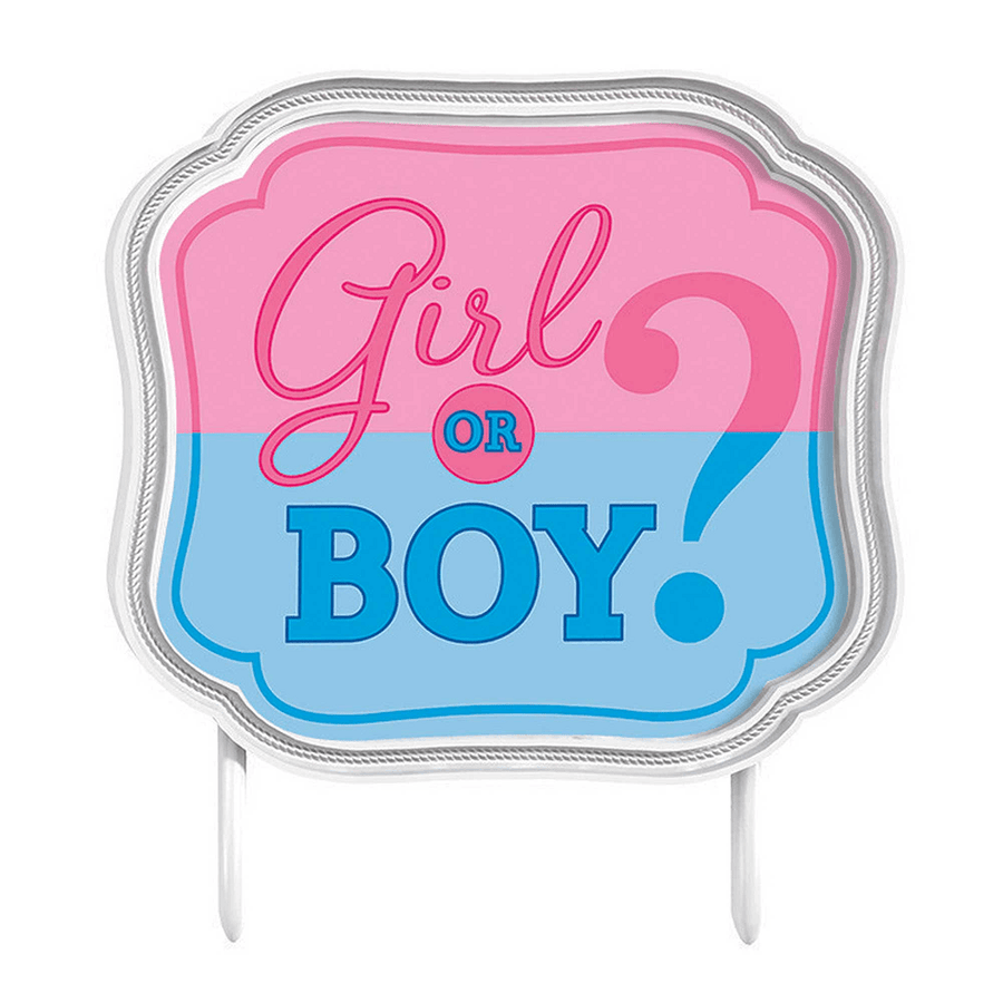 Girl or Boy? Gender Reveal Cake Topper