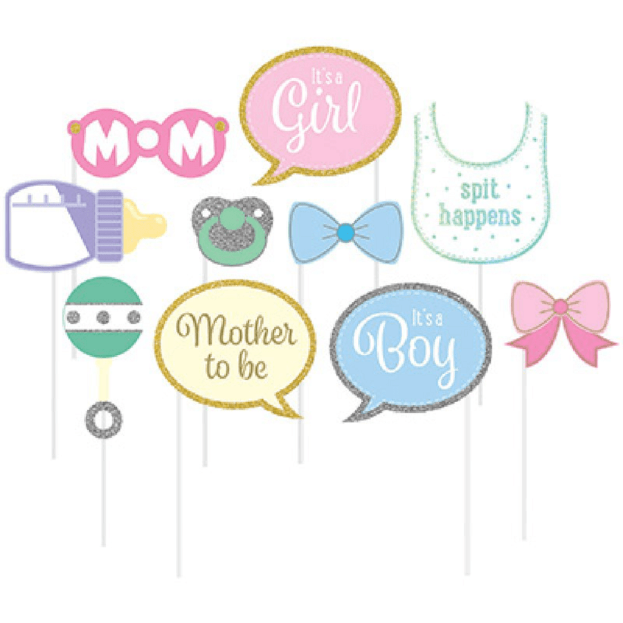 Baby Shower Photo Booth Props Assorted Designs