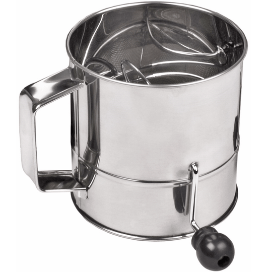 D.Line Stainless Steel 8 Cup Flour Sifter Crank