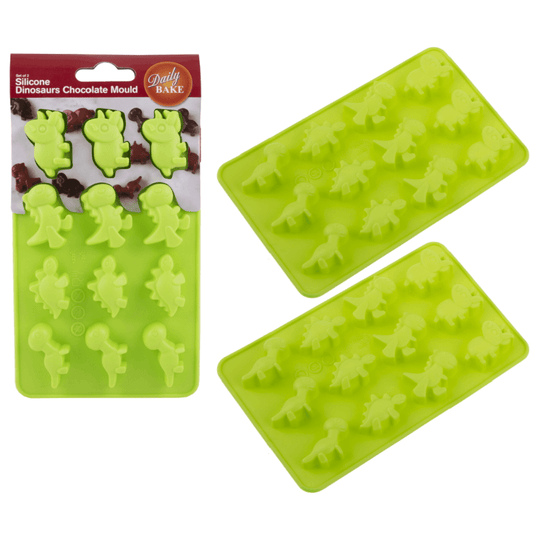 D.Line Daily Bake Set of 2 Silicone Dinosaurs Chocolate Mould