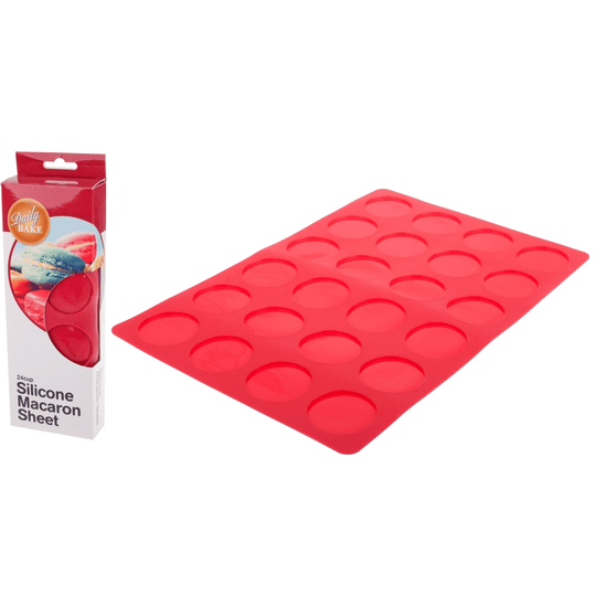 D.Line Daily Bake 24-Cup Silicone 24 Cup Macaron Sheet - Red