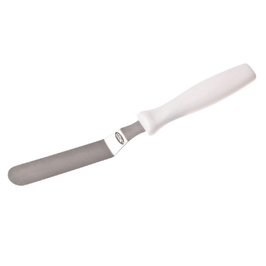 D.Line Stainless Steel Offset Palette Knife with White Plastic Handle 11cm