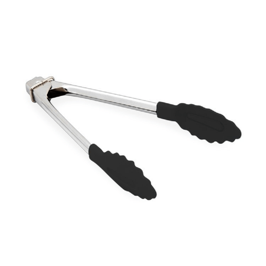 D.Line Stainless Steel Mini Tongs with Nylon Head 18cm - Black
