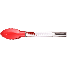 D.Line Stainless Steel Mini Tongs with Nylon Head 18cm - Red