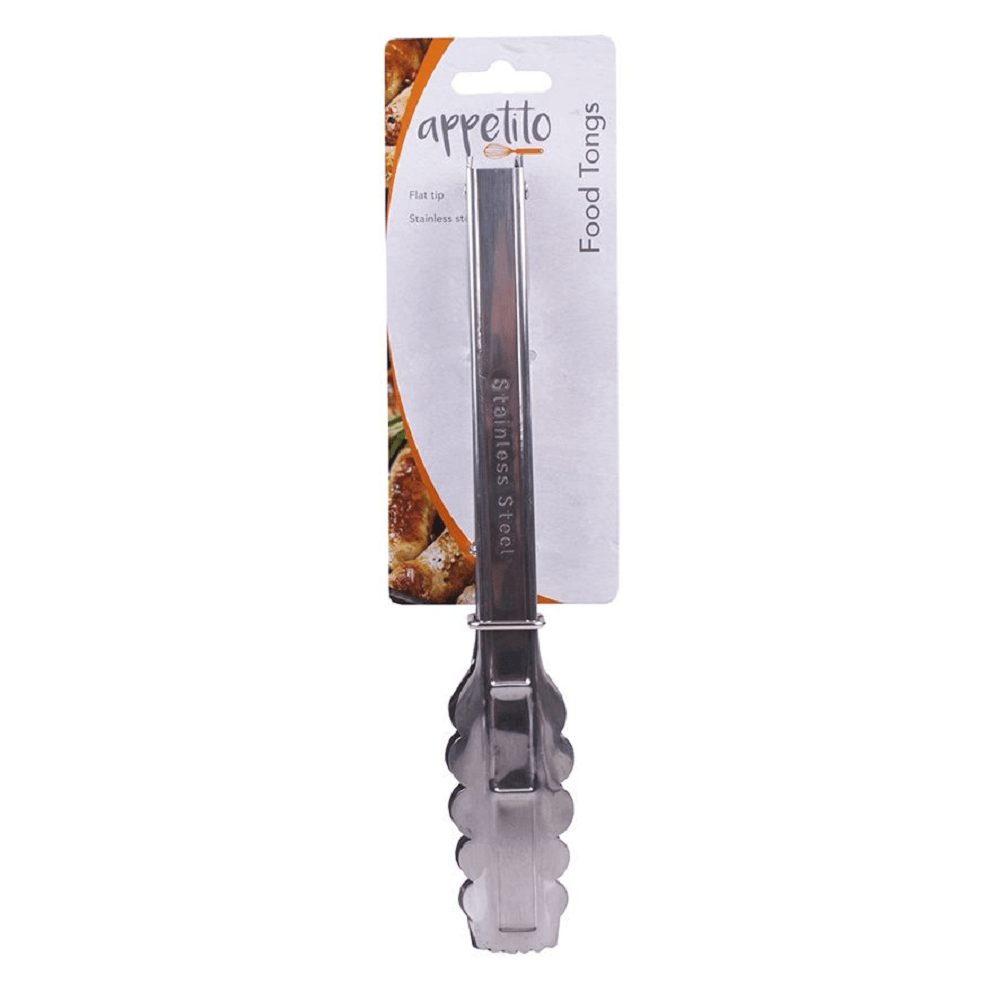 D.Line Appetito Stainless Steel Flat Tip Food Tongs