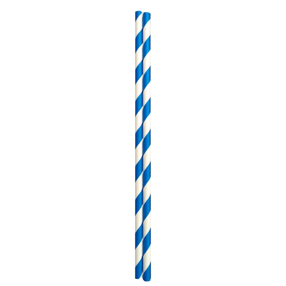 D.Line Appetito 50-Pack Paper Straws - Blue Stripes