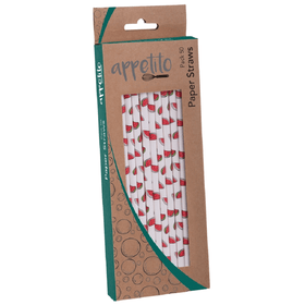 D.Line Appetito 50-Pack Paper Straws - Watermelon