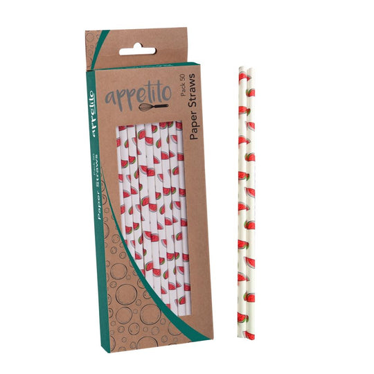 D.Line Appetito 50-Pack Paper Straws - Watermelon