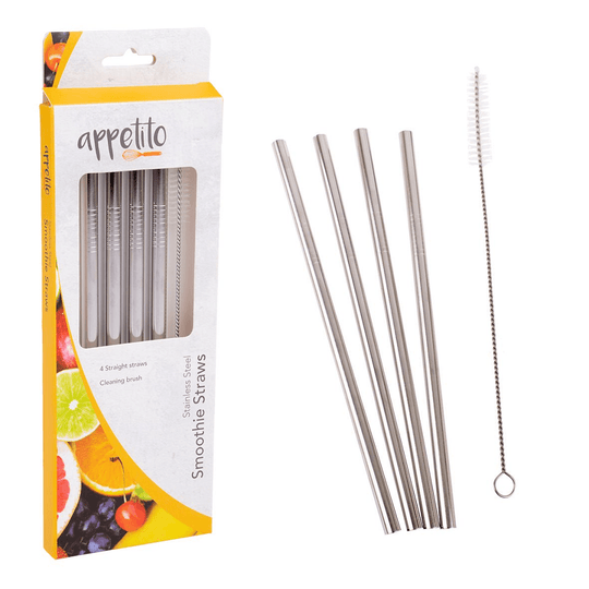 D.Line Appetito Stainless Steel Straight Smoothie Straws