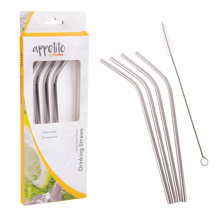 D.Line Appetito Stainless Steel Bent Drinking Straws