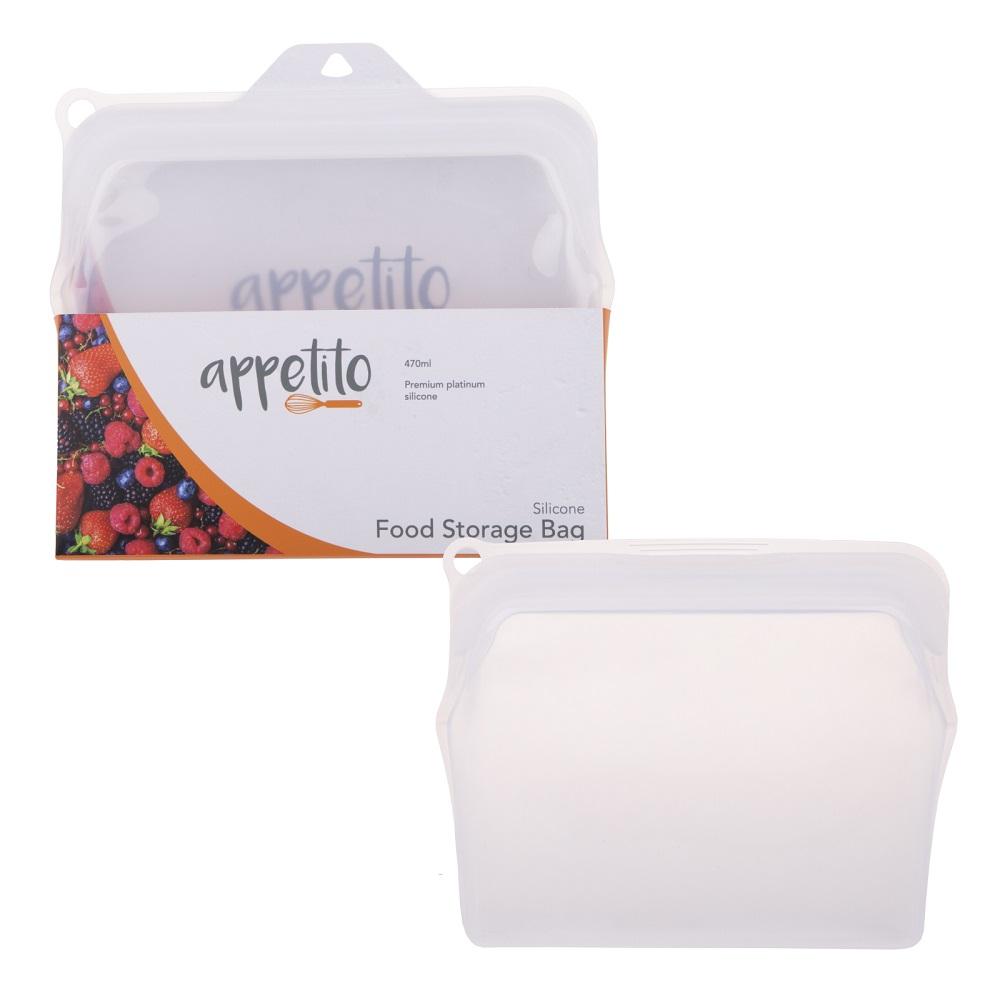 D.Line Appetito Silicone Food Storage Bag 470mL - White