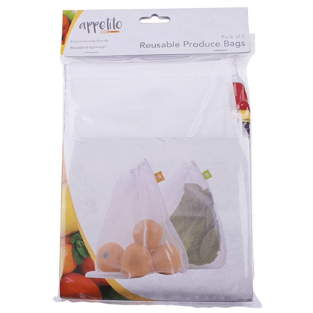 D.Line Appetito Pack of 5 Reusable Produce Bags