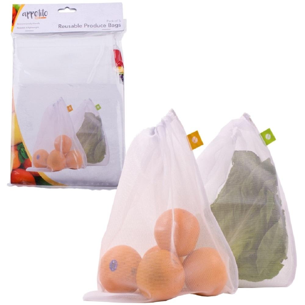 D.Line Appetito Pack of 5 Reusable Produce Bags
