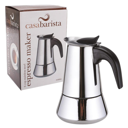 D.Line CasaBarista 6 Cup Stainless Steel Roma Espresso Maker