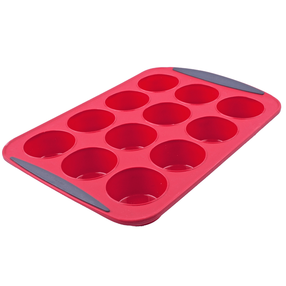 D.Line Daily Bake 12-Cup Silicone Mini Muffin Pan - Red