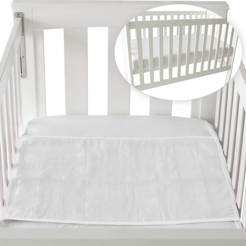 Brolly Sheets Cot Pad with Wings - White