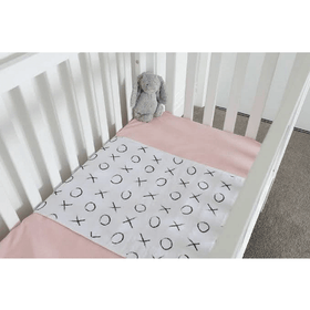 Brolly Sheets Cot Pad with Wings - Hugs and Kisses