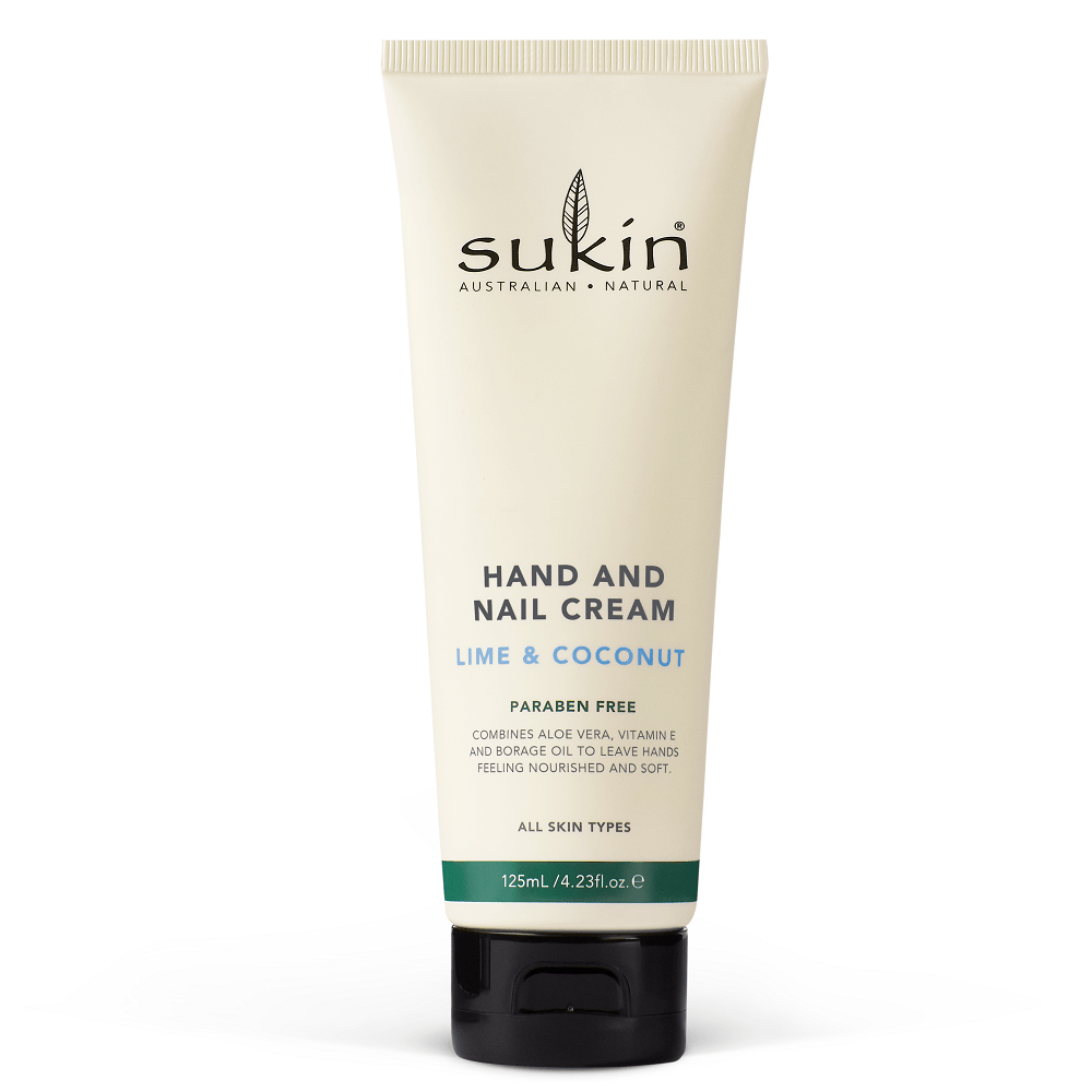 Sukin Natural Hand and Nail Cream Tube 125mL - Lime & Coconut