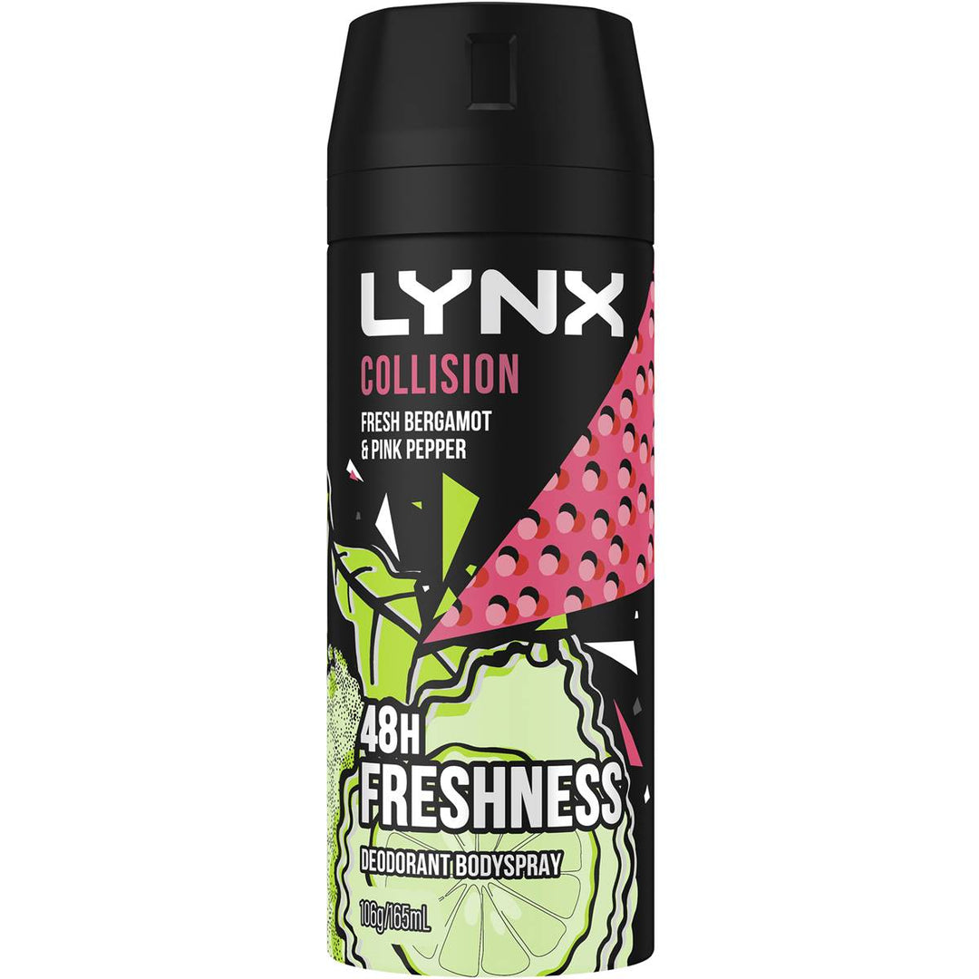 LYNX COLLISION 48H Deodorant Bodyspray Fresh Bergamot + Pink Pepper