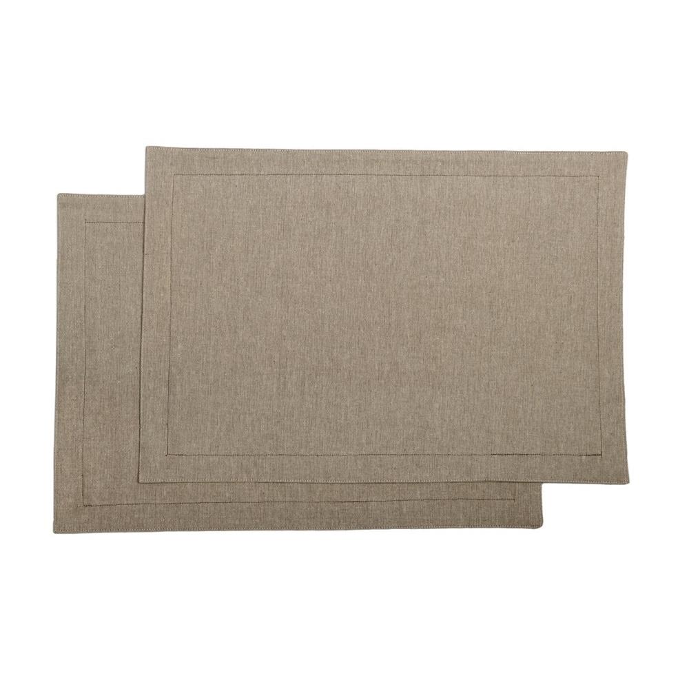 Raine & Humble Set of 4 Chambray Placemat - Charcoal