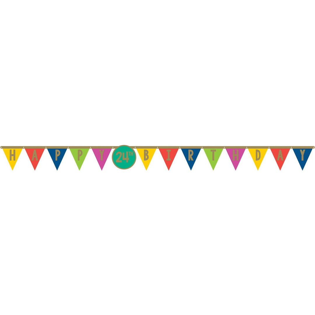 Happy Dots Happy Birthday Add-An-Age Jumbo Pendant Banner - 2pk