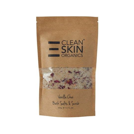 Clean Skin Organics Bath Salts & Scrub 200g - Vanilla Chai