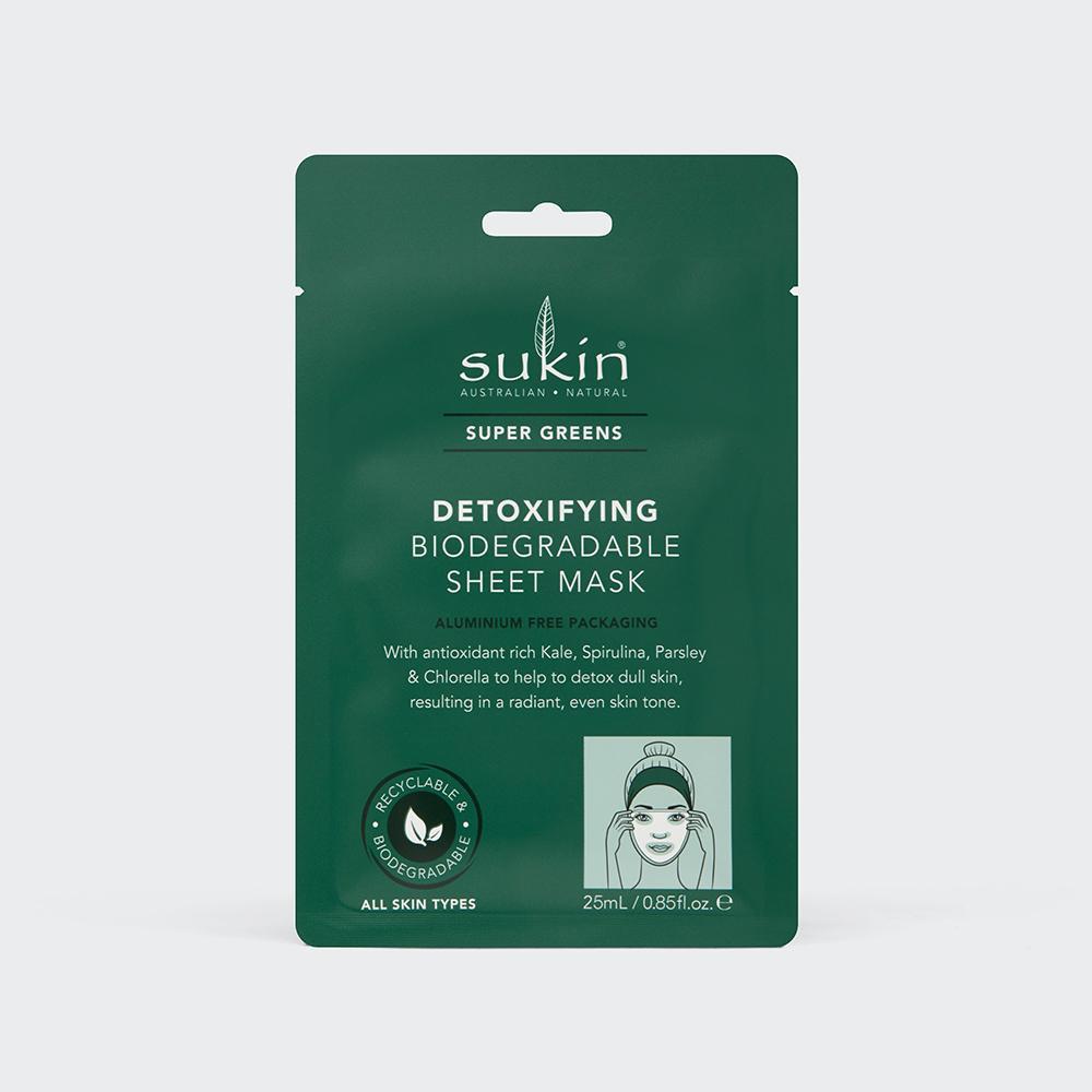 Sukin SUPER GREENS Detoxifying Sheet Mask 25mL