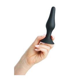 Share Satisfaction Large Silicone Butt Plug - Black
