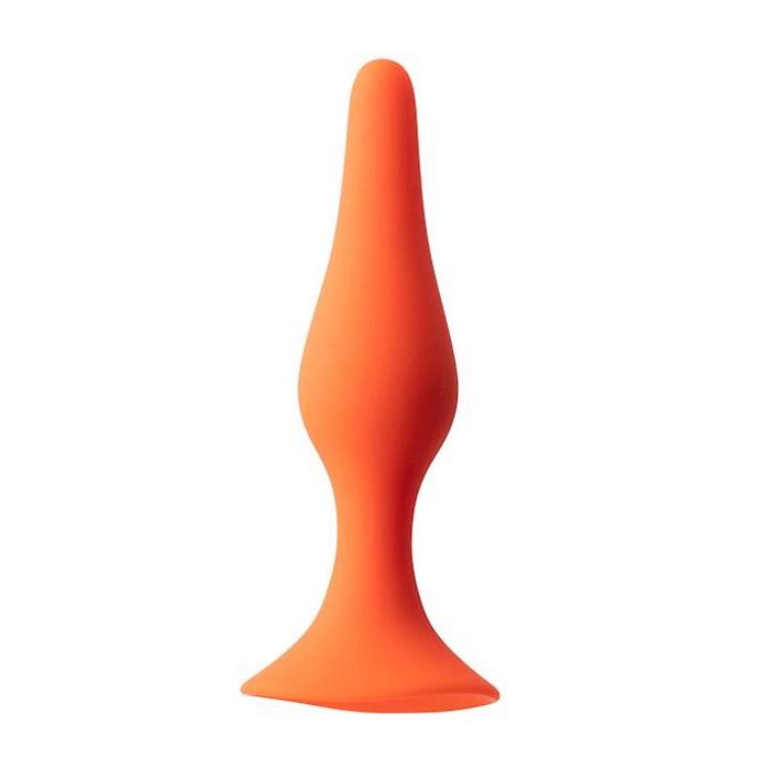 Share Satisfaction Medium Silicone Butt Plug - Orange