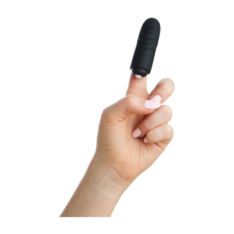 Share Satisfaction Vibrating Finger Vibe - Black
