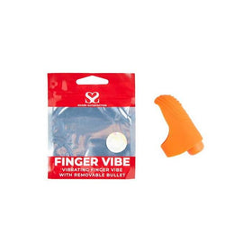 Share Satisfaction Vibrating Finger Vibe - Orange